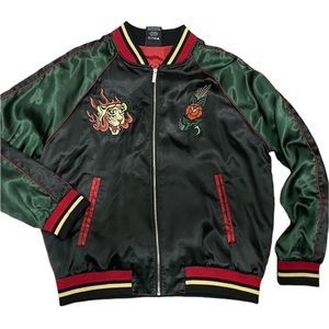 Embroidered Entree Bomber Jacket (size XL)